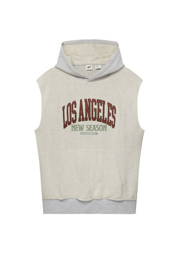 L.A. sleeveless hoodie