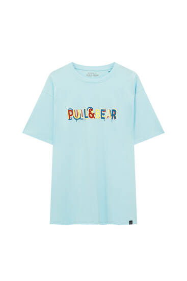 Playera logo Pull&Bear