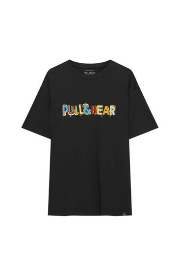Playera logo Pull&Bear