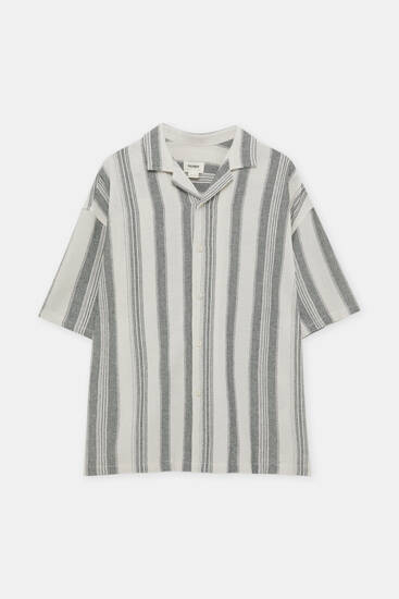 Striped short shirt -