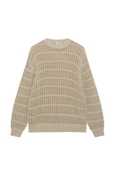 Open knit sweater