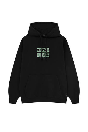 Hoodie with contrast print