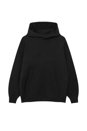 Textured fabric hoodie