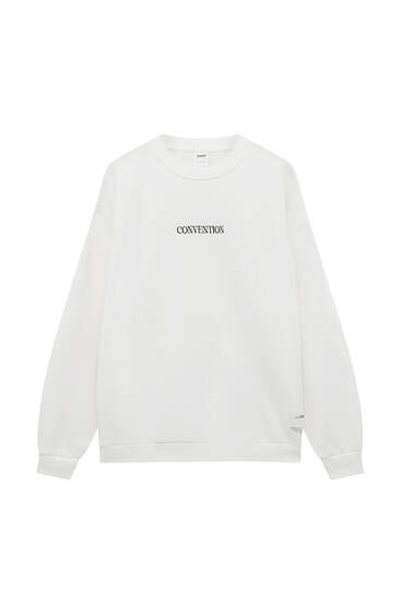 White sweatshirt with back print