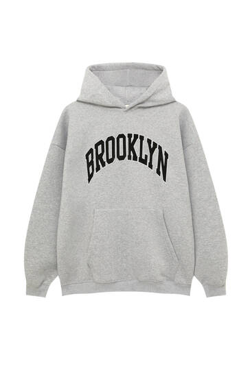 Flocked Brooklyn hoodie