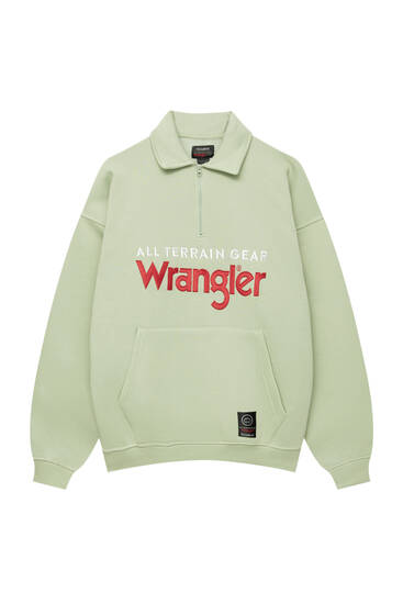 Wrangler ATG green zip-up sweatshirt