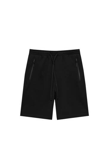 Piqué tracksuit jogger Bermuda shorts