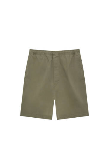 Basic Bermuda shorts with elastic waistband