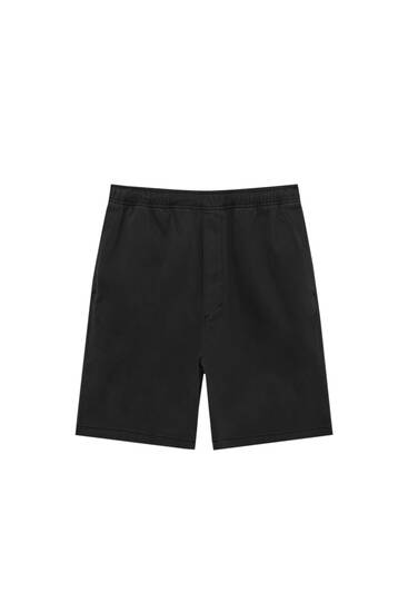 Basic Bermuda shorts with elastic waistband