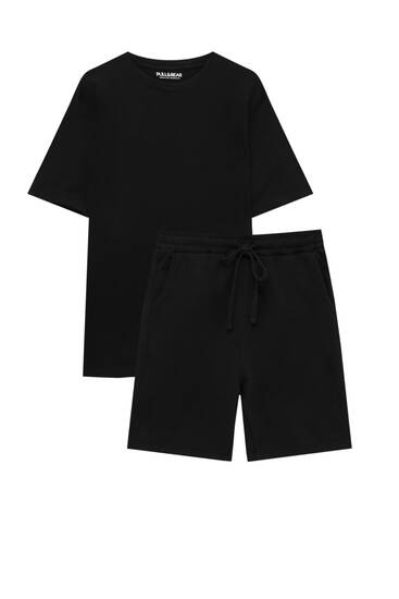Jogger Bermuda shorts and T-shirt pack