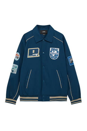 Racing jacket with patches