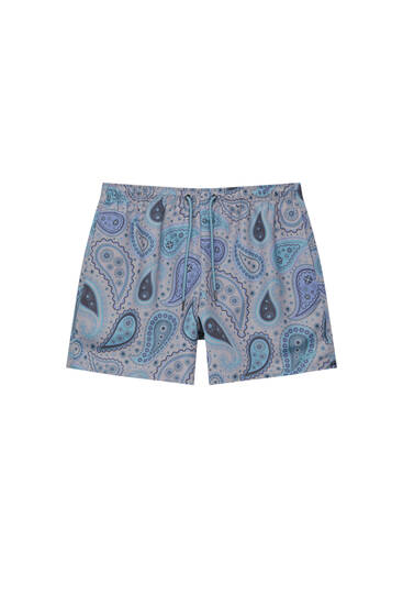 Short paisley swimming trunks