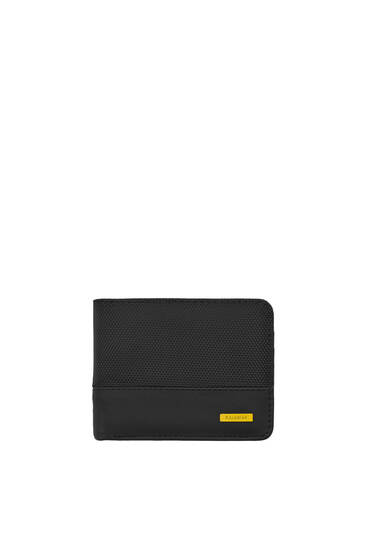 Textured faux leather wallet