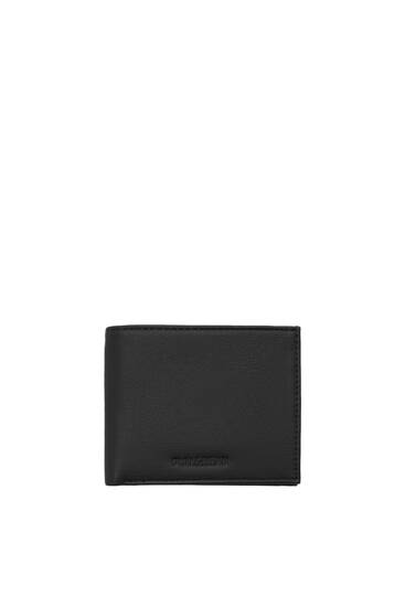 Black faux leather wallet