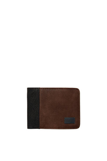 Brown faux leather wallet