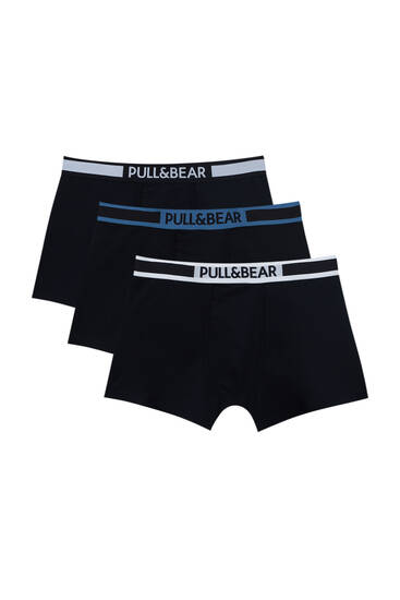 Pack of 3 boxers with contrast logo at the waist