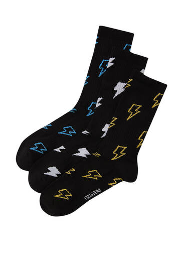 Pack of long lightning socks