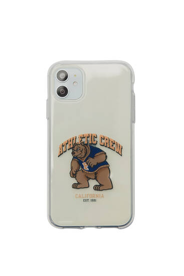 Transparent bear smartphone case