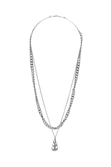 2-pack of silver necklaces