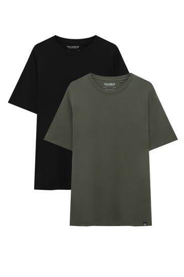 heroína Adepto Salir 2-pack of basic short sleeve T-shirts - pull&bear