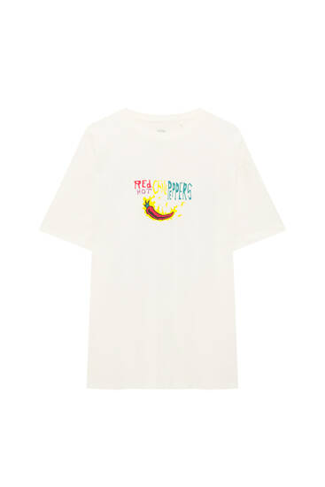 T-shirt blanc Red Hot Chili Peppers