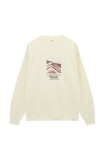 Mountain print sweatshirt