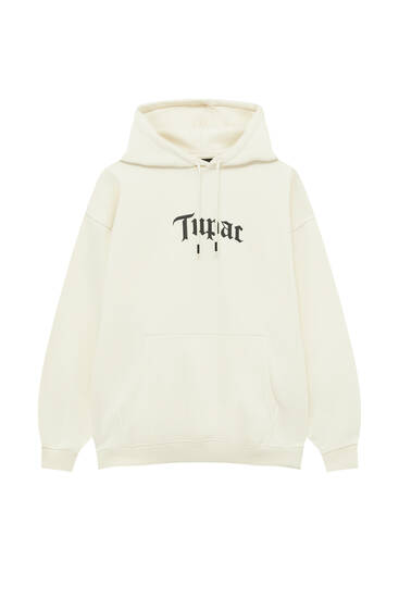 Bēšs džemperis ar kapuci ‘Tupac’