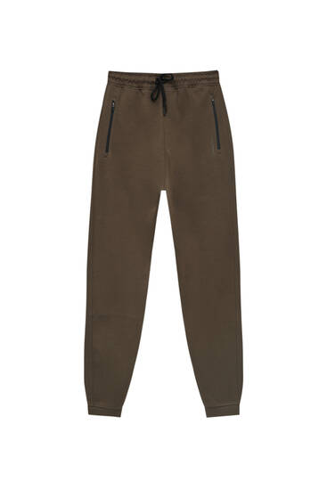 Jogger trousers with zips