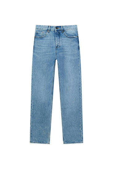 Relaxed fit medium blue jeans