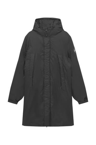 Hooded puffer coat