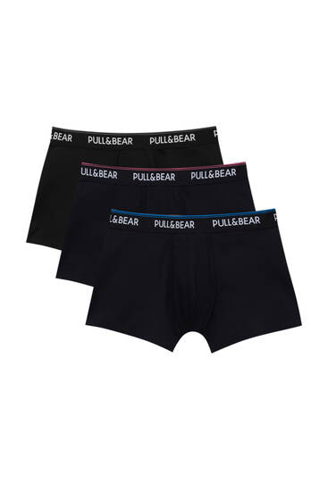 Pack of 3 logo striped boxers