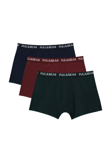 Pack of 3 boxers with logo waistband