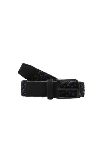 Plaited elastic belt