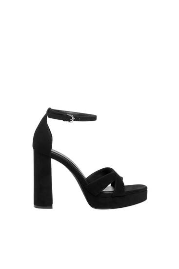 High-heel sandals with strap