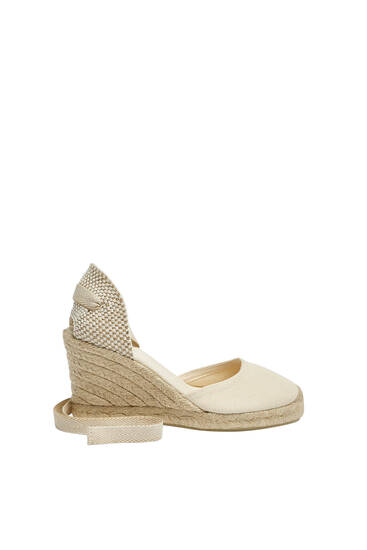 Wedge espadrilles with bow