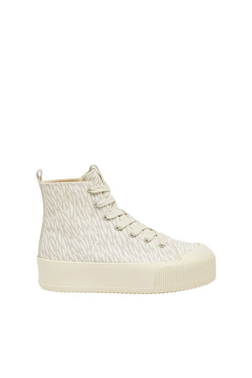 Canvas high-top trainers