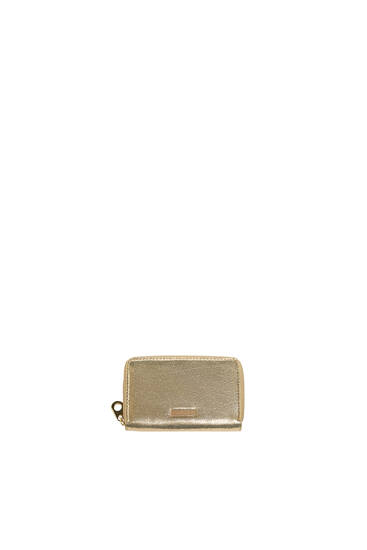 Golden card holder purse