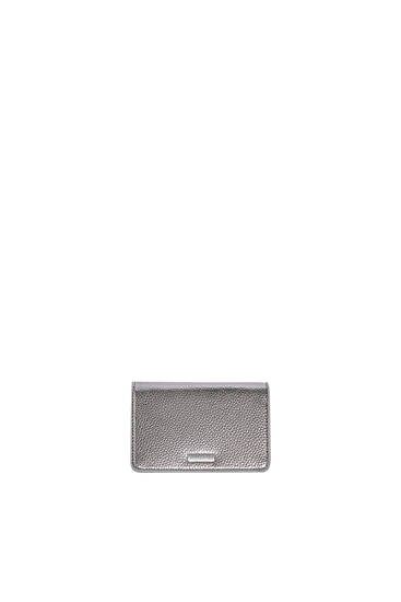 Silver card holder purse
