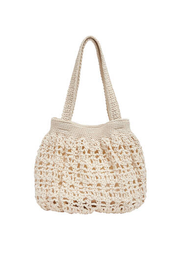 Crochet shopper bag