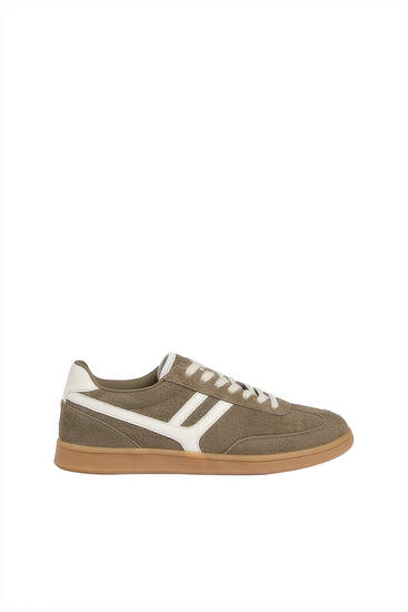 Casual retro leather trainers
