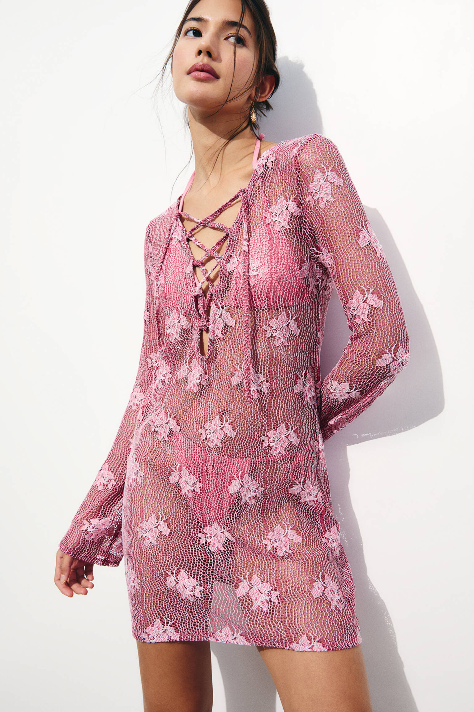 Fashion vestido floral pull and bear