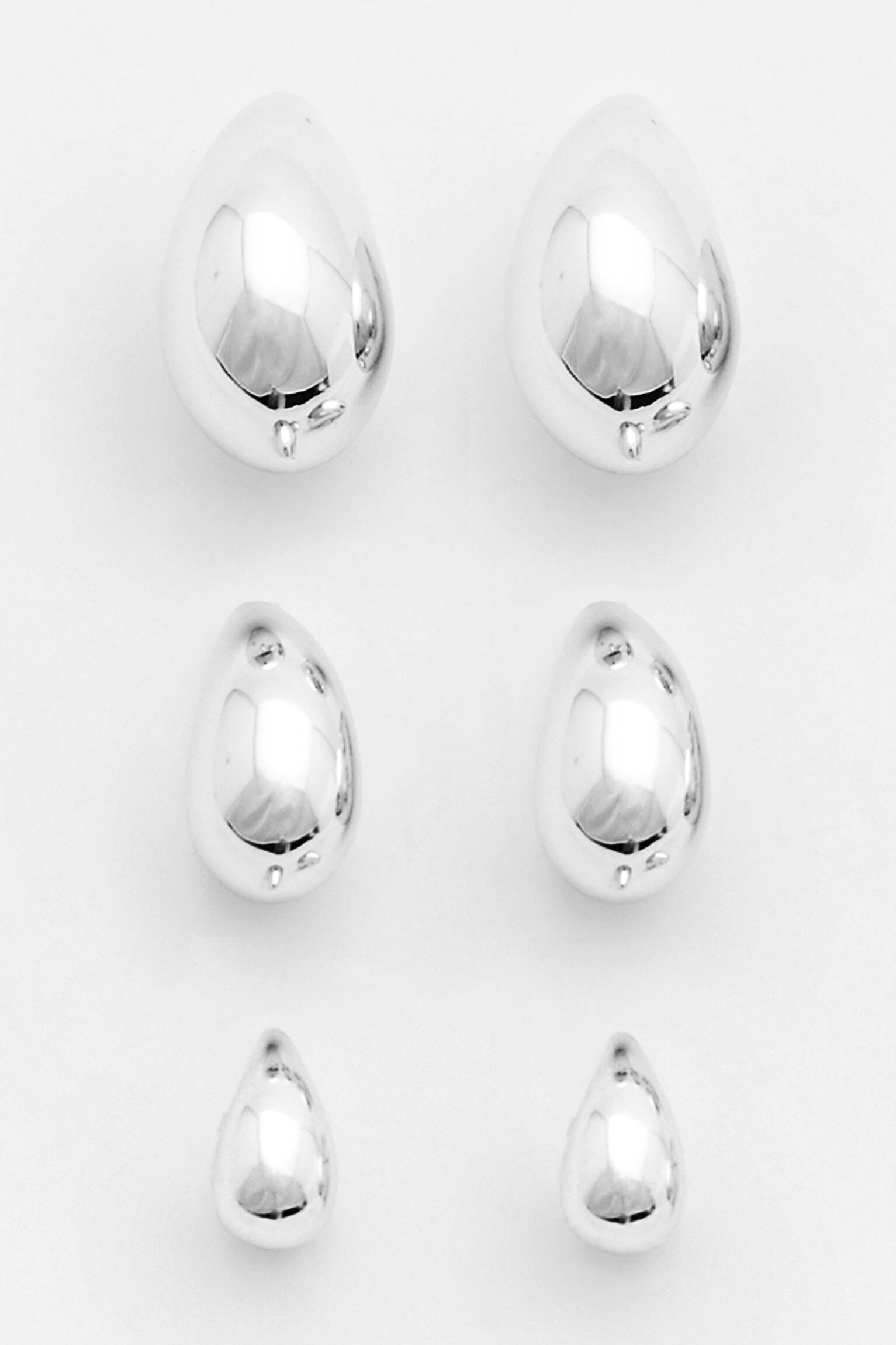 Pack of 3 pairs of teardrop earrings - pull&bear