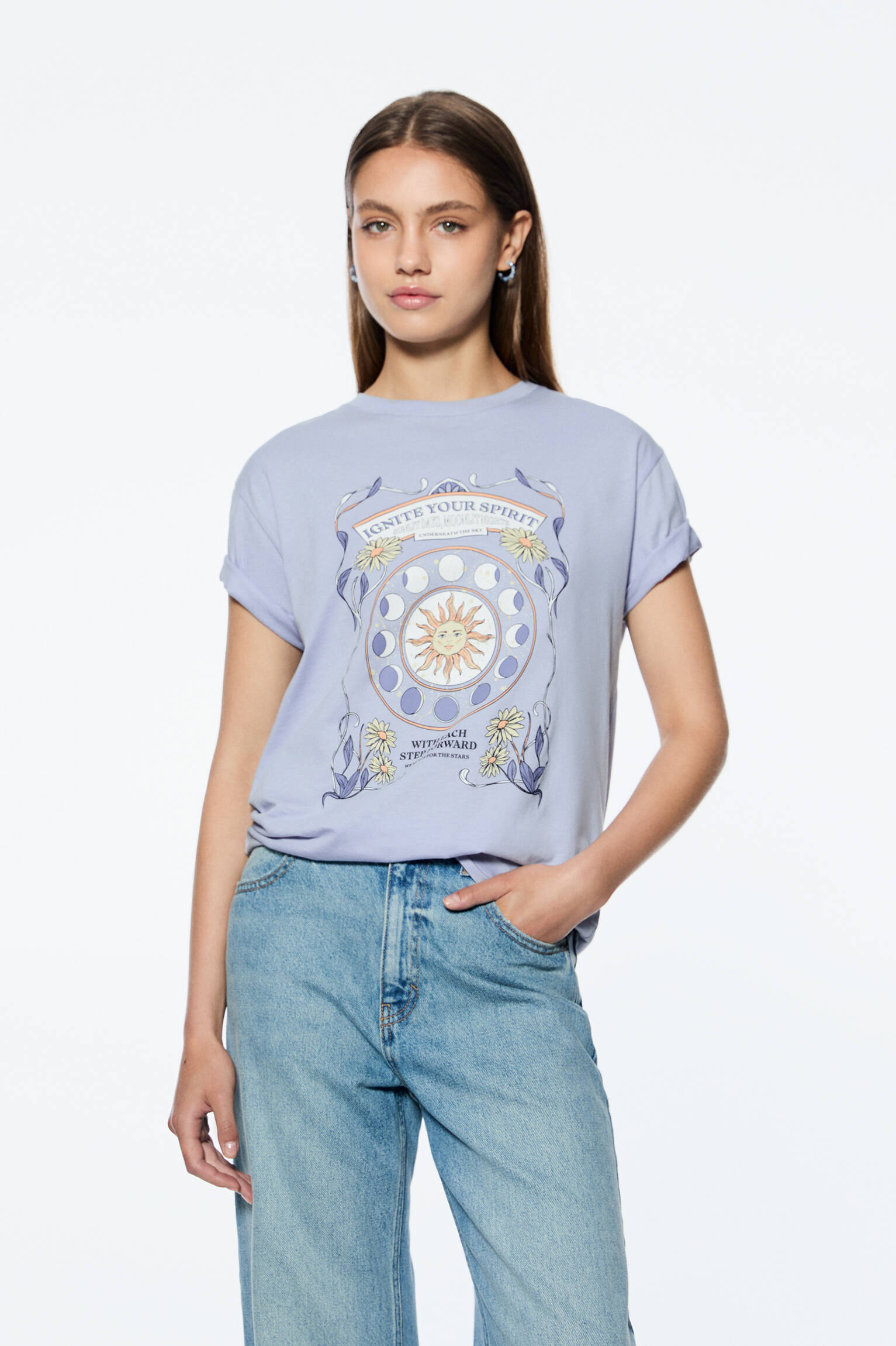 T-Shirt mit Mond - PULL&BEAR
