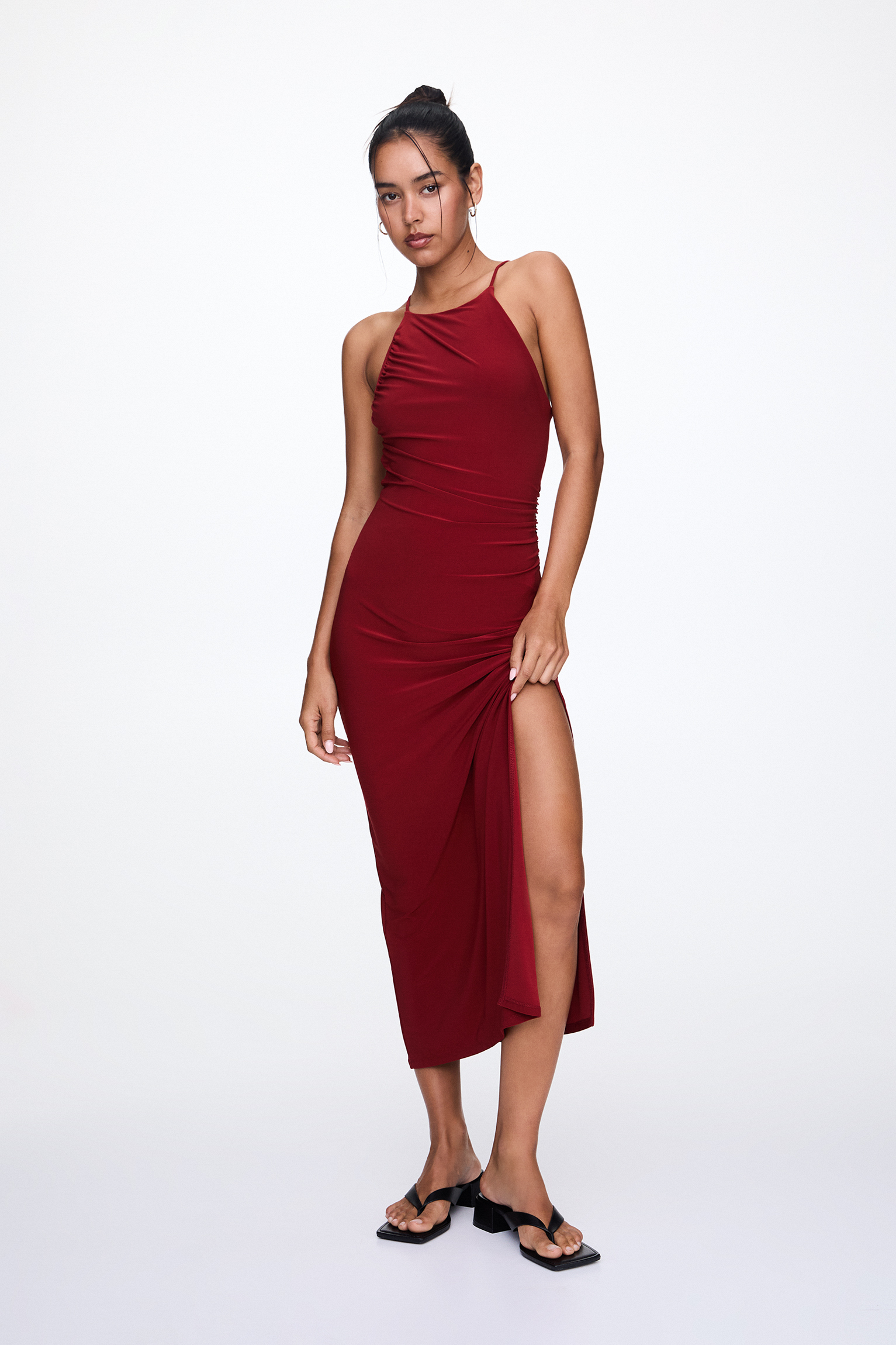 Womens Midi Dresses | PULL&BEAR