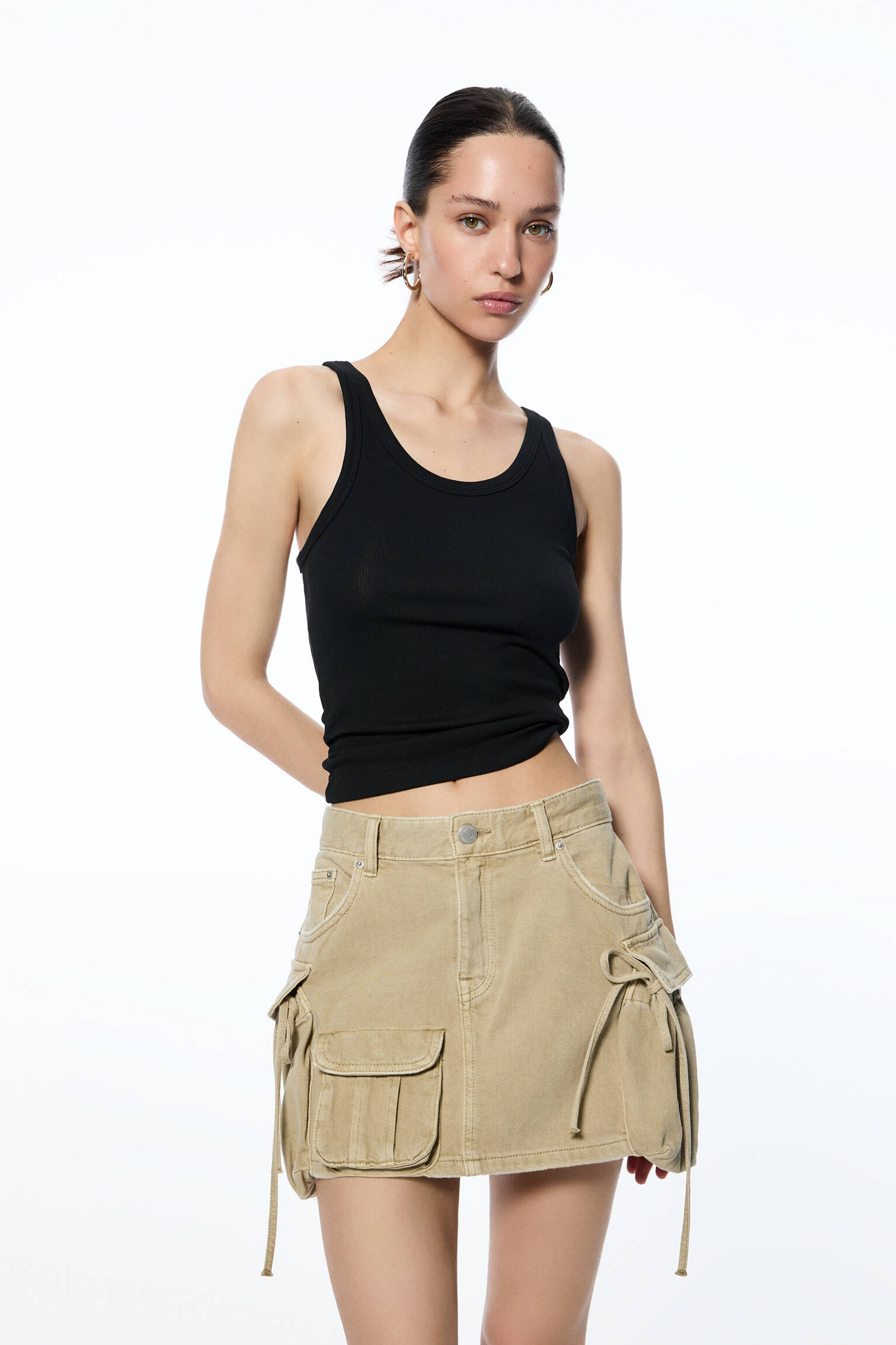 Cargo Pocket Mini Dress