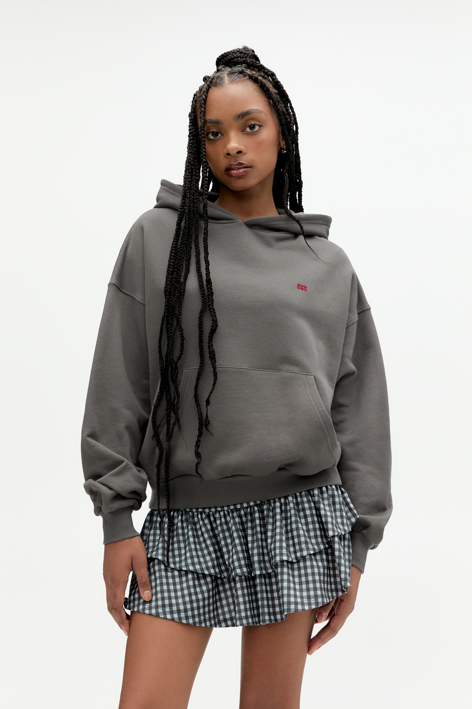 Felpa Con Cappuccio Donna Oversize UK Back France Stampata – Felpa Casual Invernale Con Stampa - 3