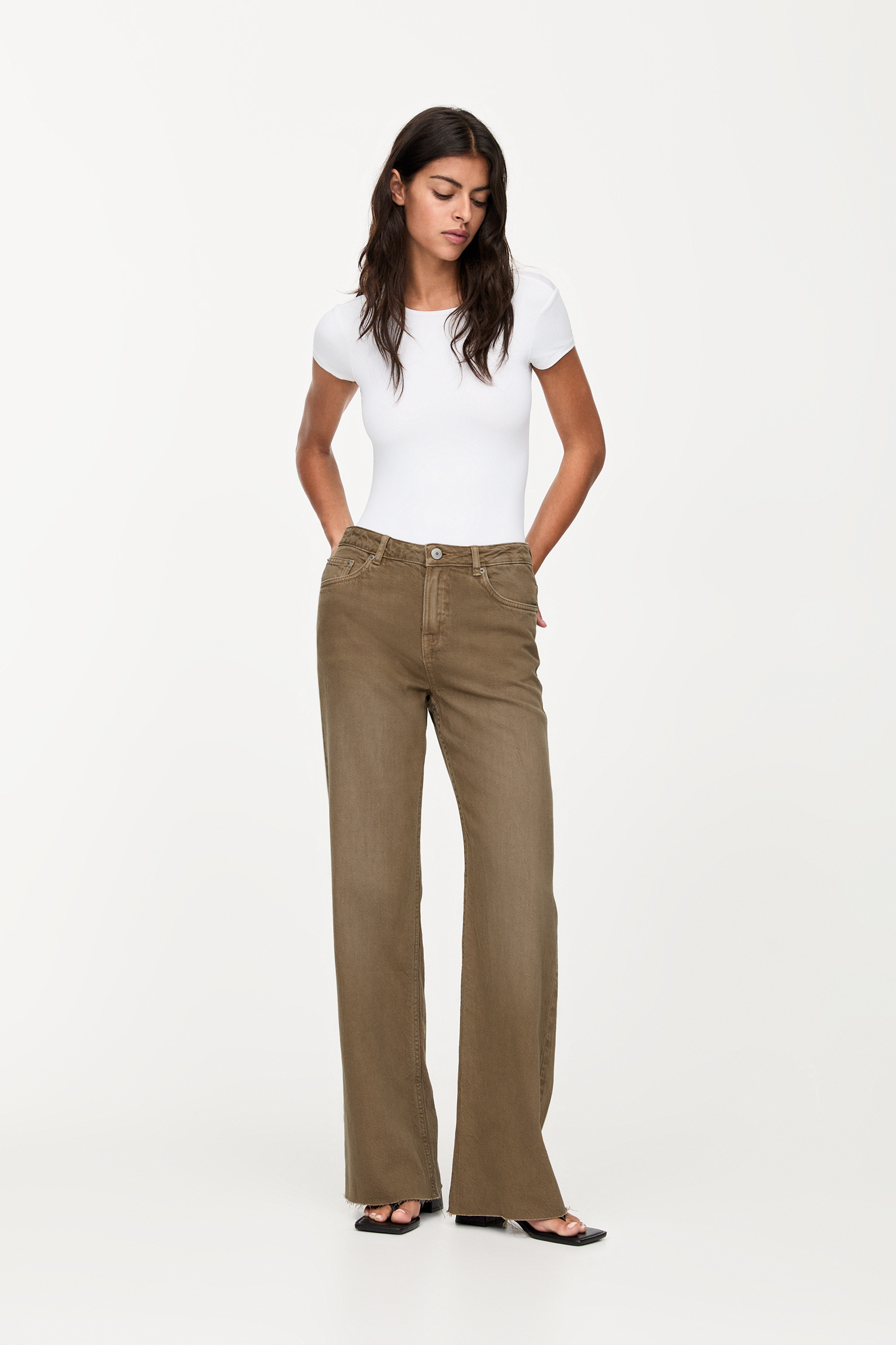 Jeans beige orders pull and bear