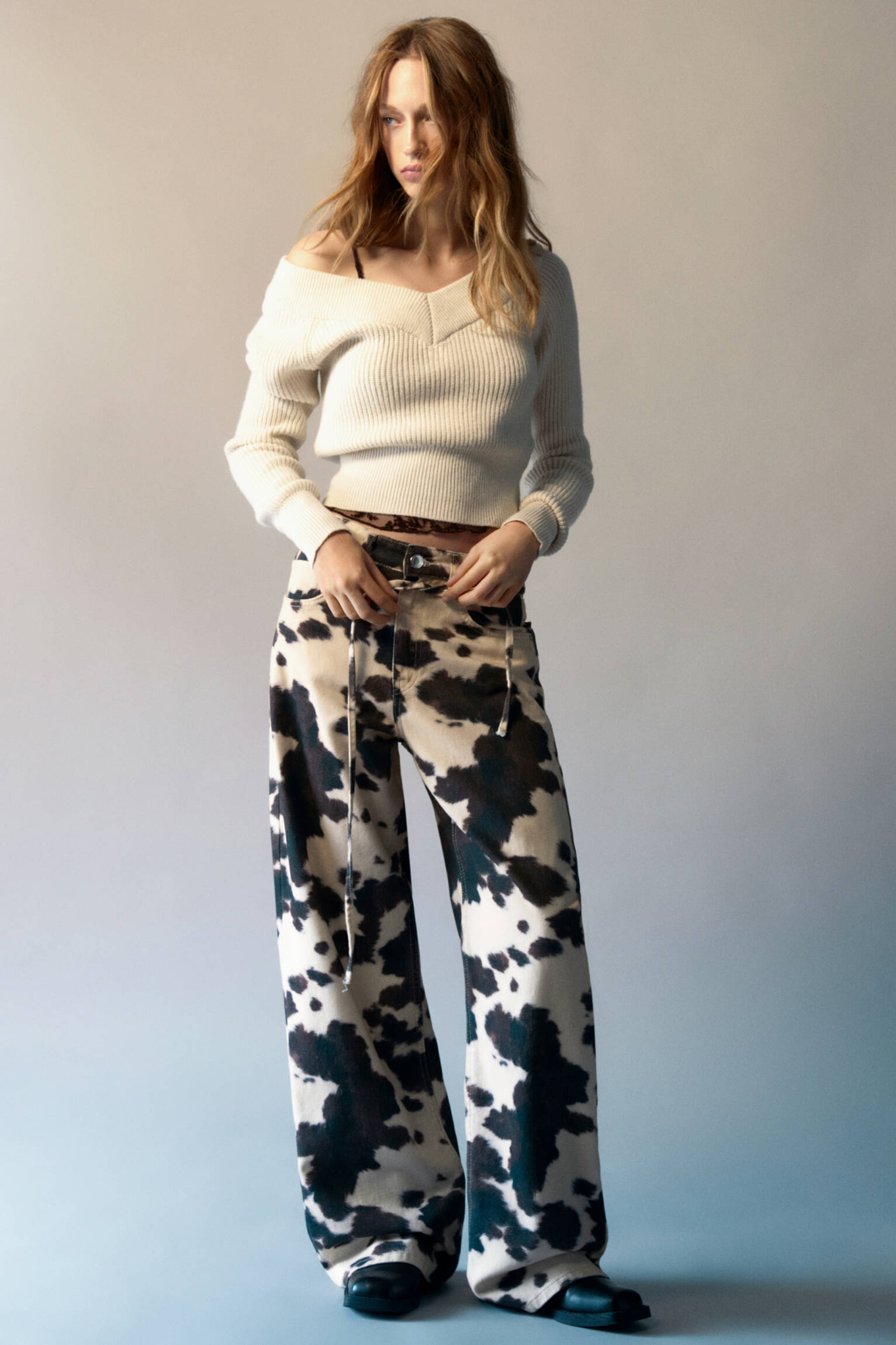 Cow print sweatpants womens sale