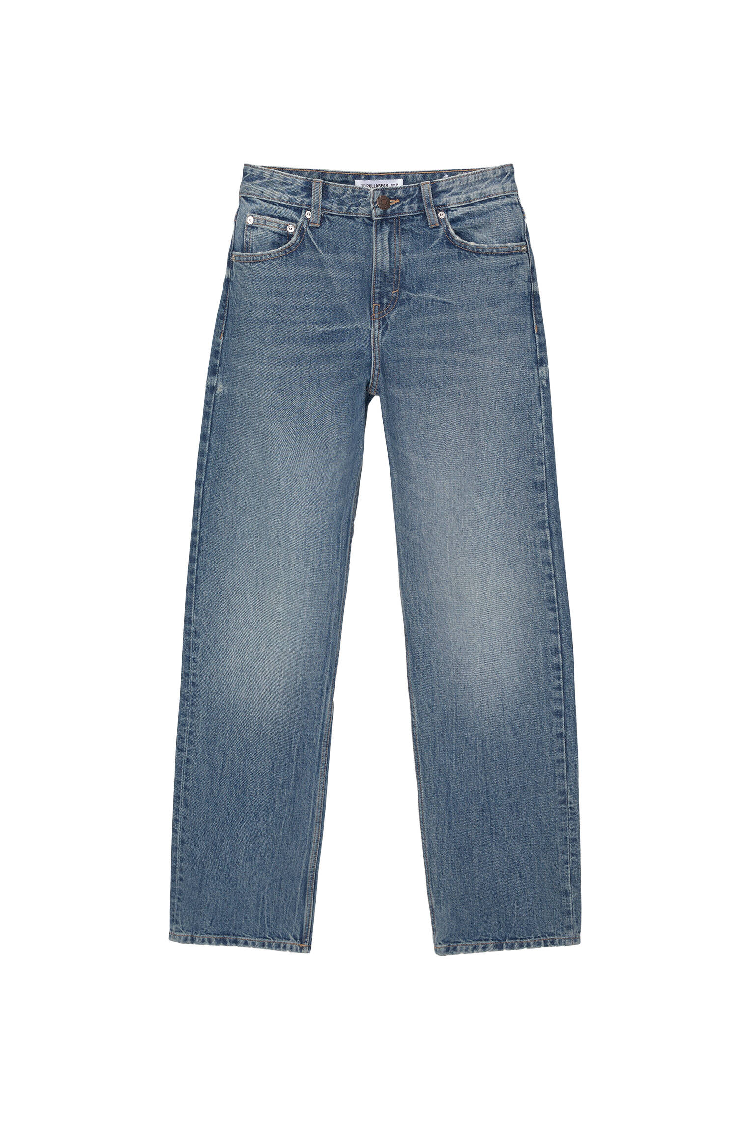 Mid-waist Straight-leg Jeans