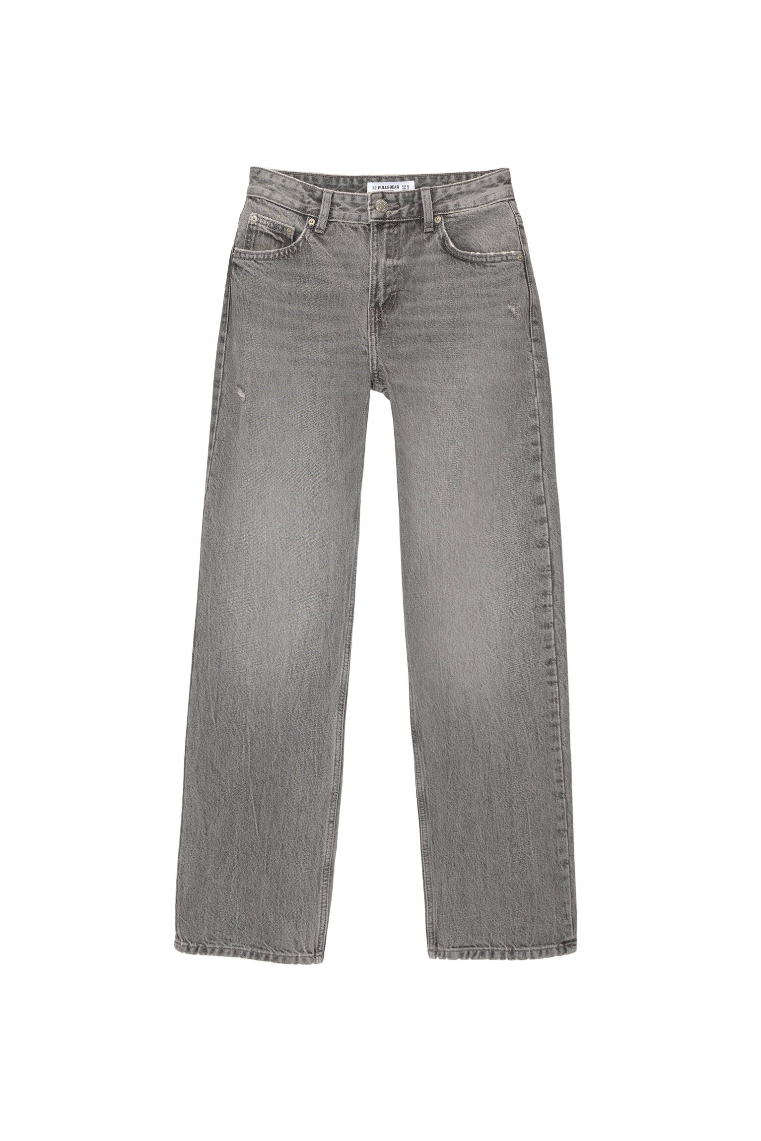 Mid-waist Straight-leg Jeans